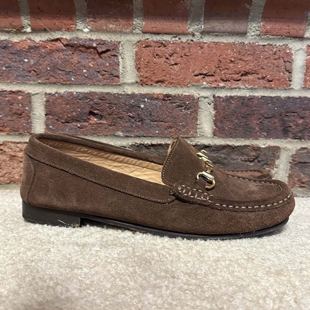 Women’s SZ 39 Shipton & Heneage brown suede/leather loafer - Picture 2 of 7